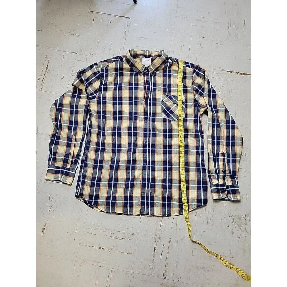 Levis‎ Mens Shirt XL Plaid Long Sleeve Button Up Yellow Levi's Egypt